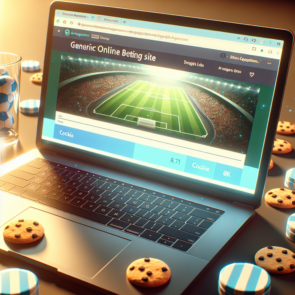 Laptop mostrando Stake y cookies digitales representando archivos de navegador