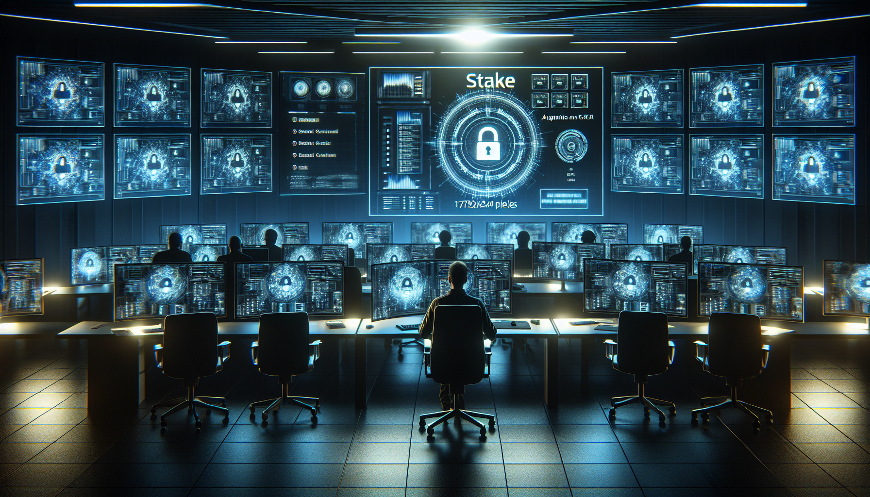 Centro de operaciones de seguridad de Stake monitoreando datos en Argentina