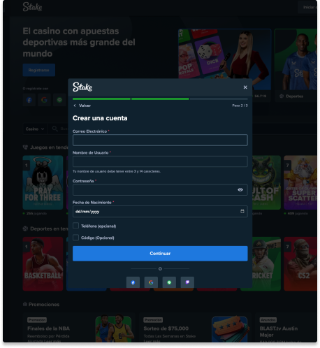 Cómo registrarse en Stake paso a paso: guía visual para nuevos usuarios